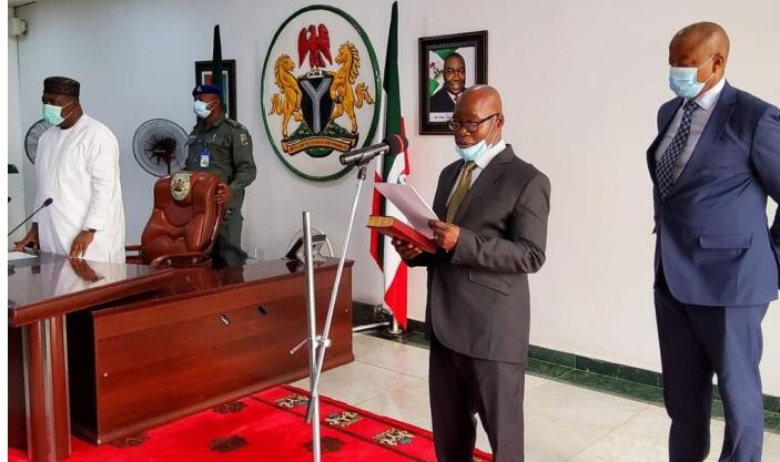 Ugwuanyi Swears In Justice Ozoemena As Acting Chief Judge