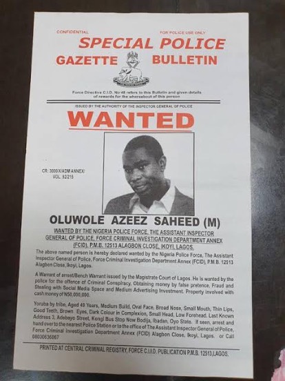 Police declare FarmKonnect CEO Oluwole Azeez Wanted For Alleged N50m Fraud