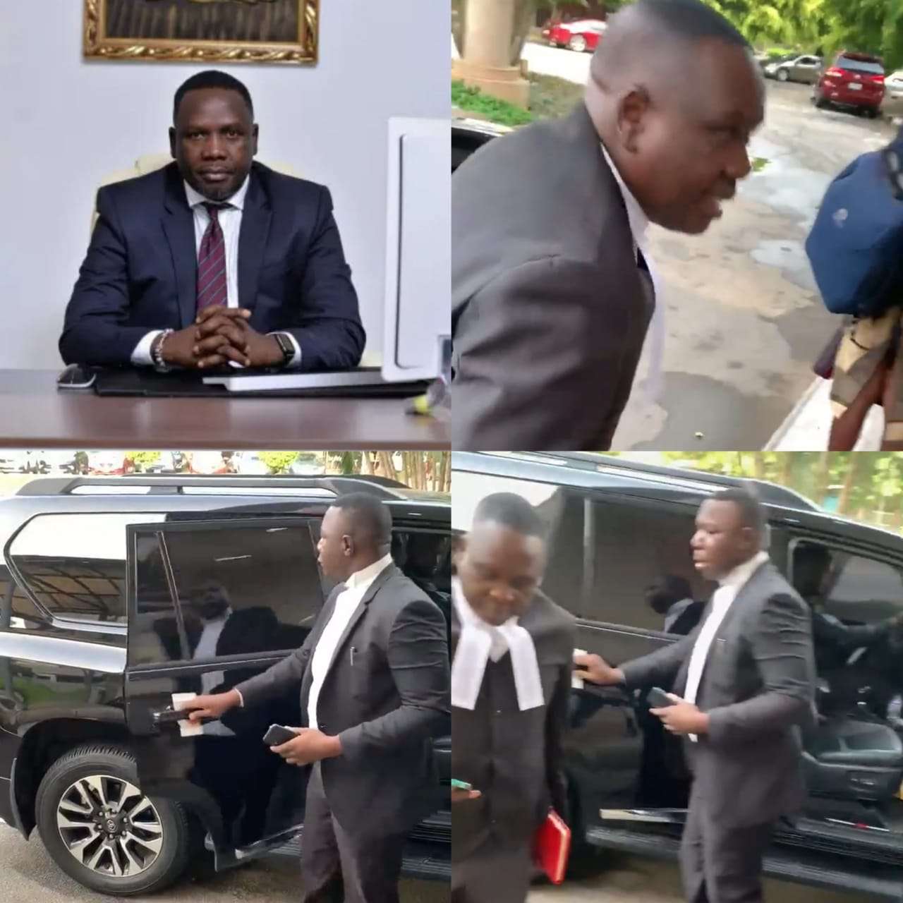 Daniel Bwala Under Fire After Trending Video Shows Lawyer Opening Vehicle Door For Him