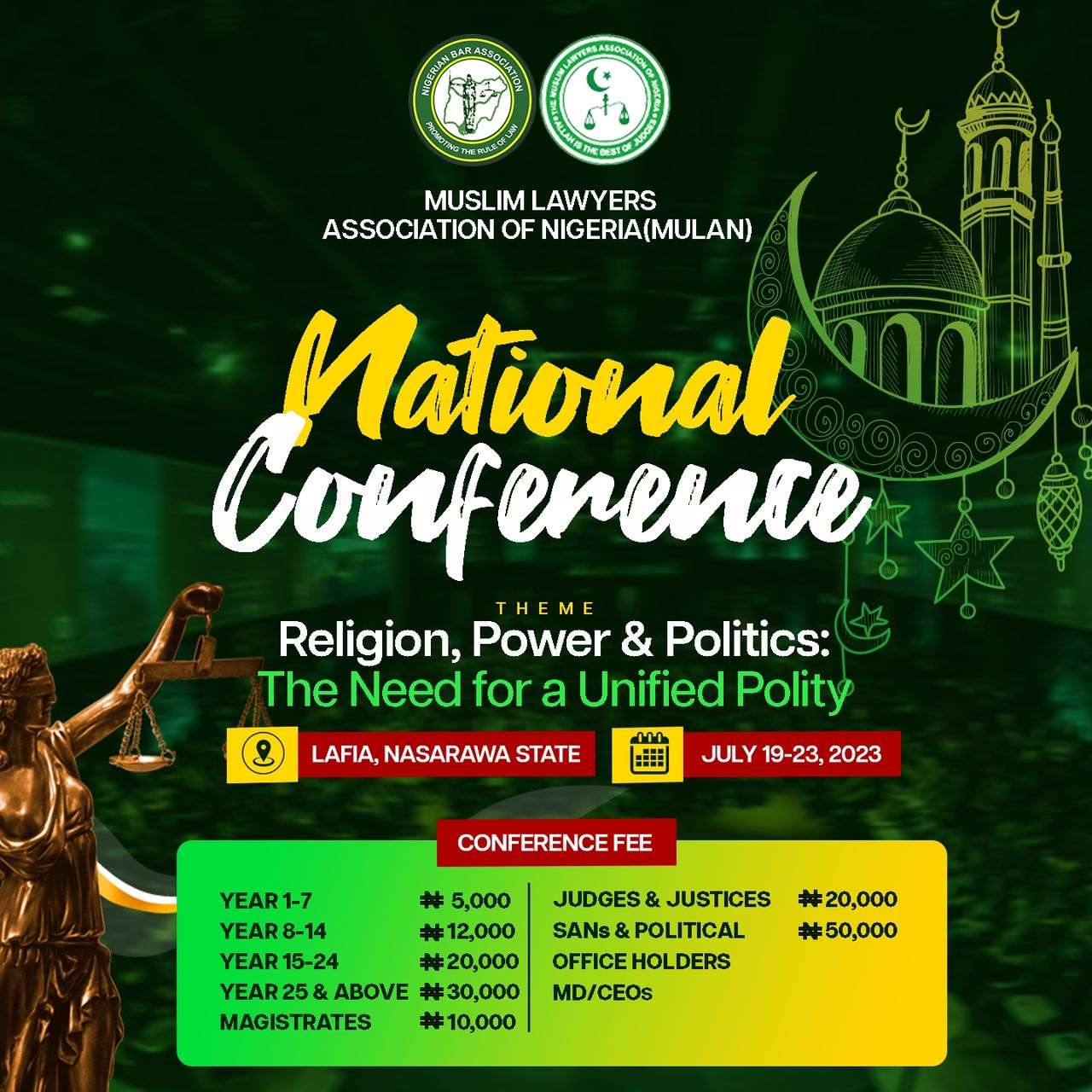 Lafia To Host MULAN 2023 National Conference- SAVE THE DATE