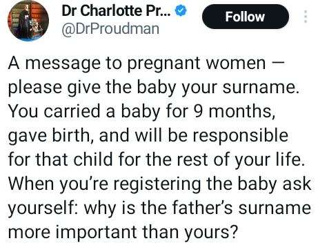 Give The Baby Your Surname – British Lawyer Advises Pregnant Women