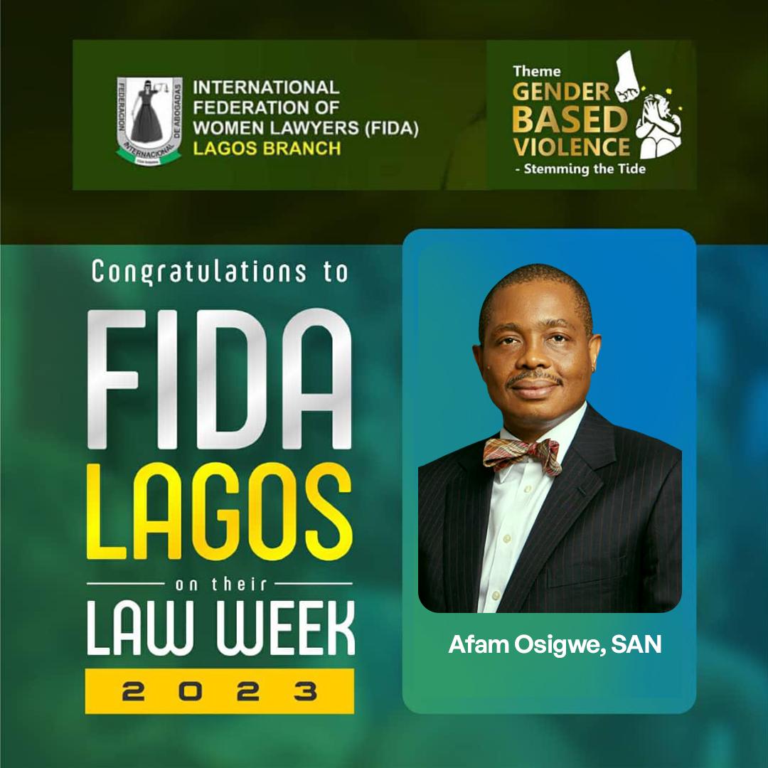 Mazi Afam Osigwe, SAN Felicitates FIDA Lagos Branch On The Occasion Of Her 2023 Law Week