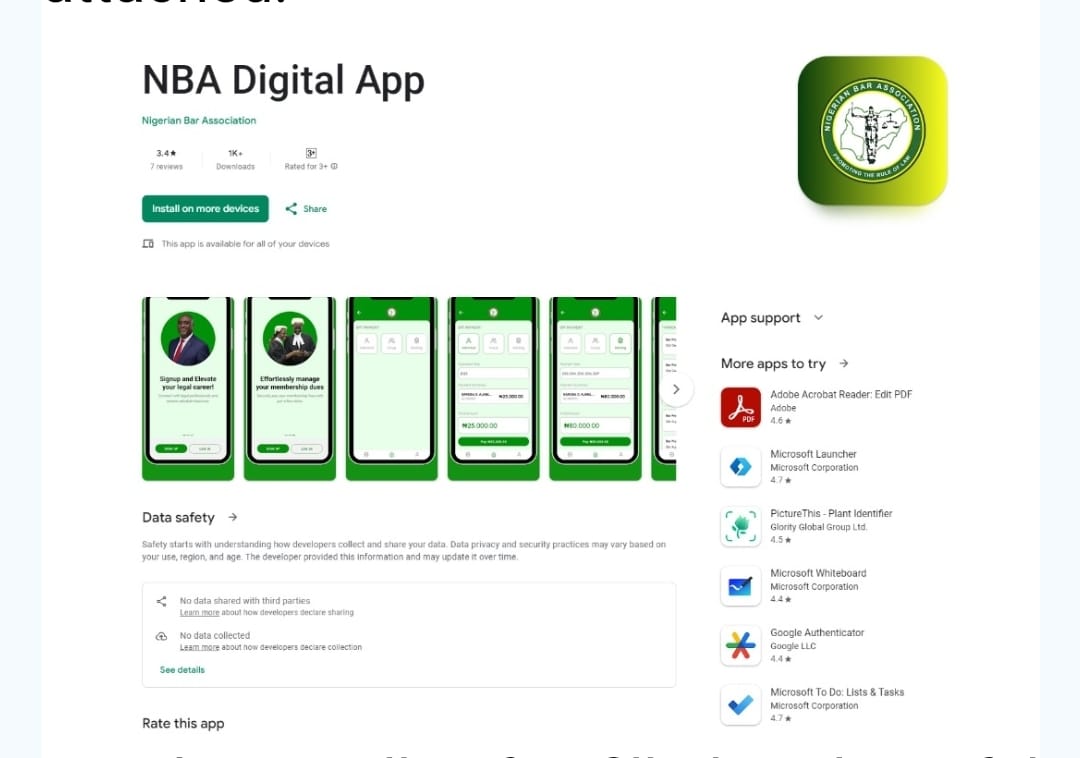 Lawyers Can Now Pay Bar Practising Fees Through The NBA Portal And Digital App