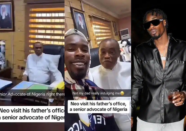  [VIDEO] BBN Star, Neo Akpofure Surprises Fans As He Reveals His Father, E. L. Akpofure, SAN On A Visit To His Office