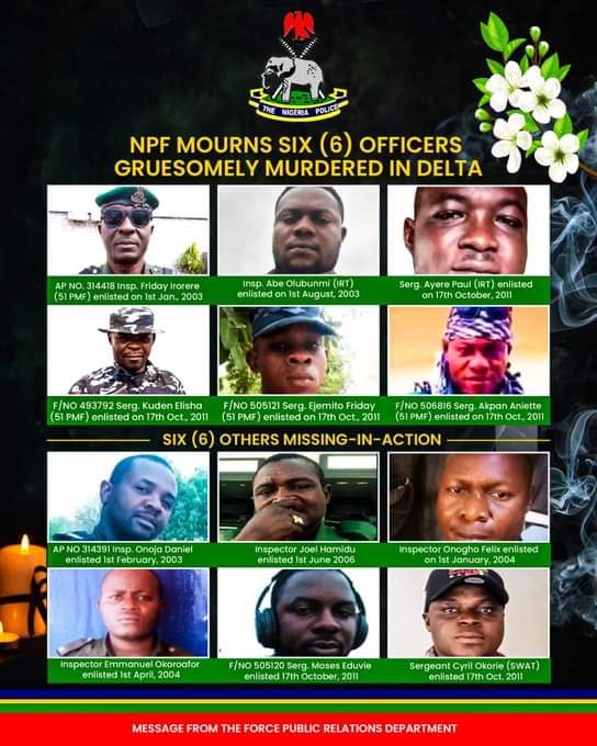 Eight Suspects Apprehended In Connection With Murder Of Six Police Officers In Delta State