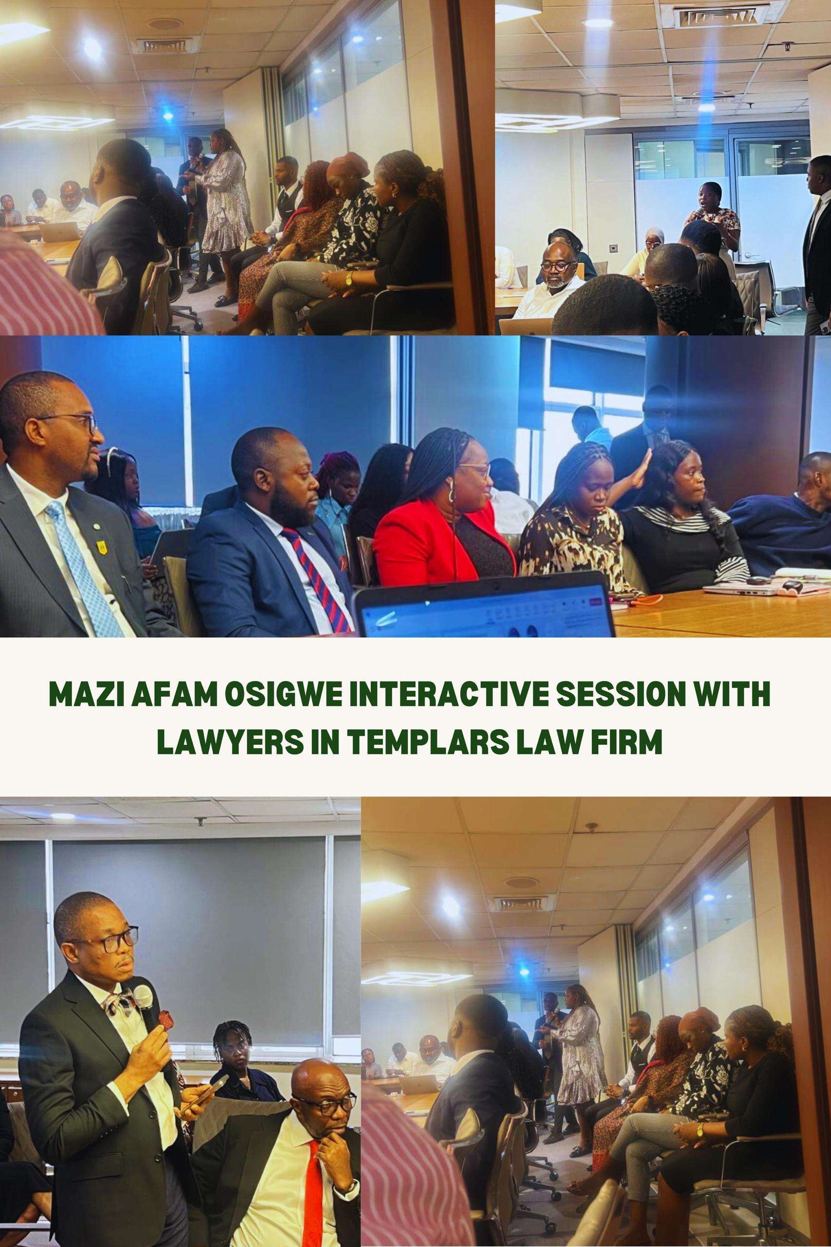 Mazi Afam Josiah Osigwe, SAN, Assures Lawyers At Templars Law Firm Of A Proactive Bar [PHOTOS]