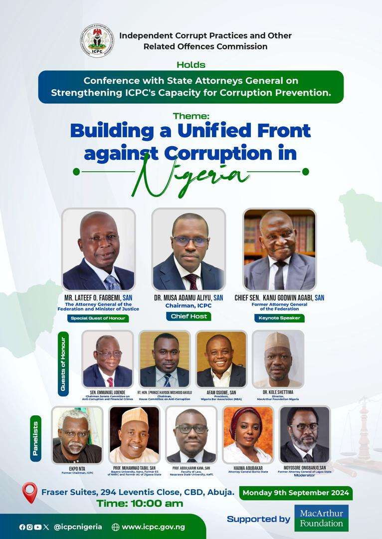 36 State Attorneys-General, Key Stakeholders To Meet In Abuja For Anti-Corruption Summit