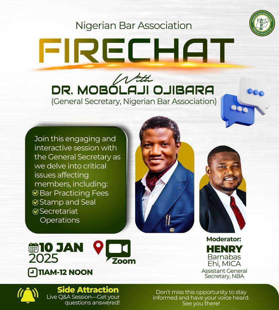 Save The Date!!! NBA Fireside Chat With Dr. Mobolaji Ojibara Scheduled For January 10, 2025