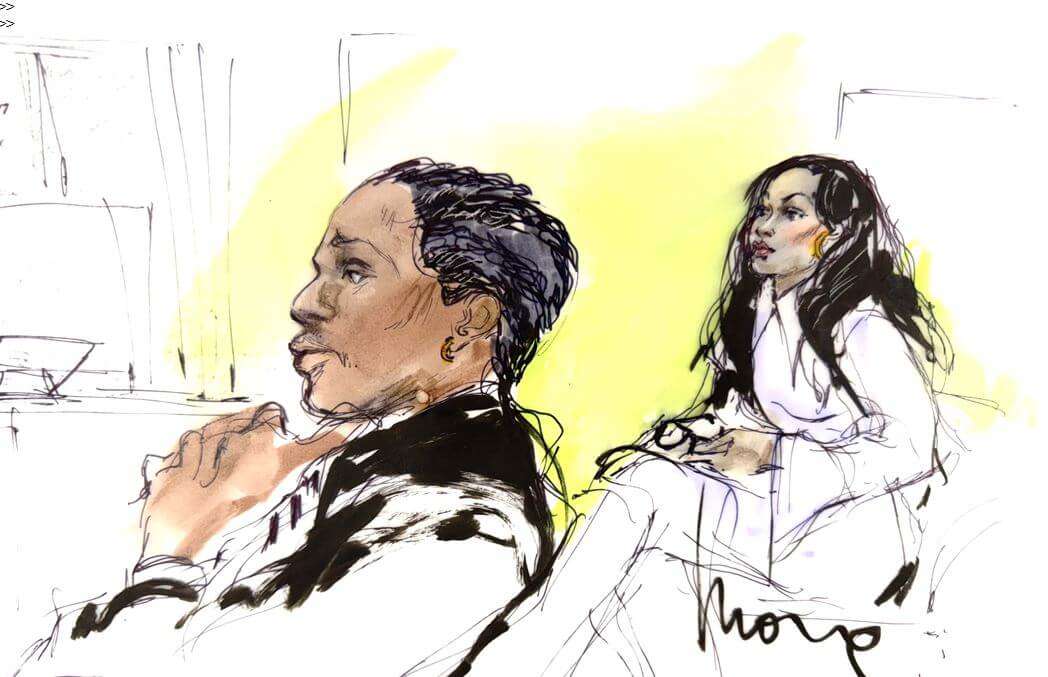 Rihanna Attends A$AP Rocky’s Trial As Court Sketches Capture Her Presence