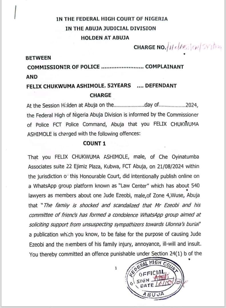 Police Set To Arraign Lawyer For Cybercrime Charges Against Colleague